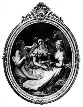 : Girls with Garlands of Flowers (The Three Graces,<br>Jozsef Borsos